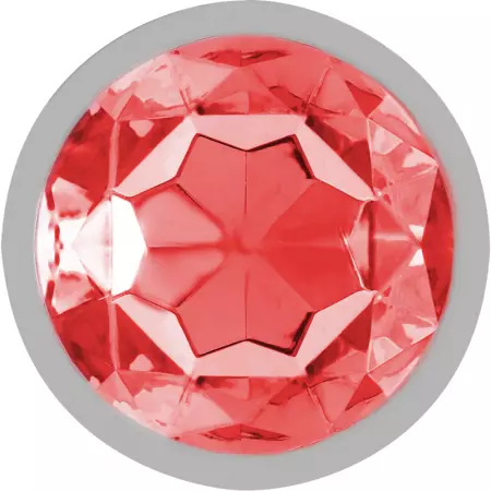 INTENSE - PLUG ANAL EN MÉTAL AVEC CRISTAL ROUGE TAILLE M