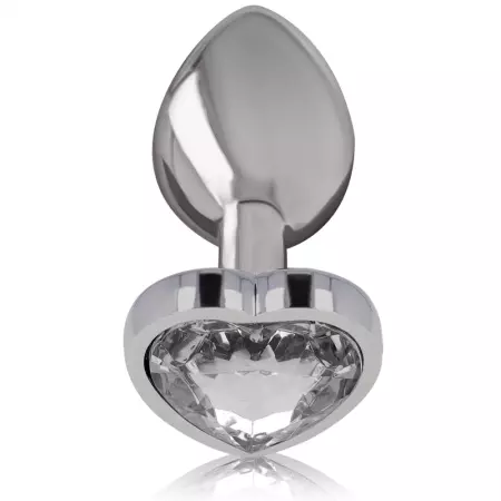INTENSE - PLUG ANAL EN MÉTAL ALUMINIUM COEUR BLANC TAILLE S