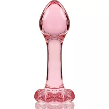 NEBULA SERIES BY IBIZA - PLUG ANAL MODÈLE 2 VERRE BOROSILICATE 11 X 3,5 CM ROSE