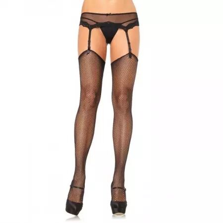 LEG AVENUE - BAS NET SANS SILICONE AUTO-ADHÉSIF SUPÉRIEUR