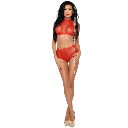 ME-SEDUCE - MONA SET ROUGE XXL/XXXL