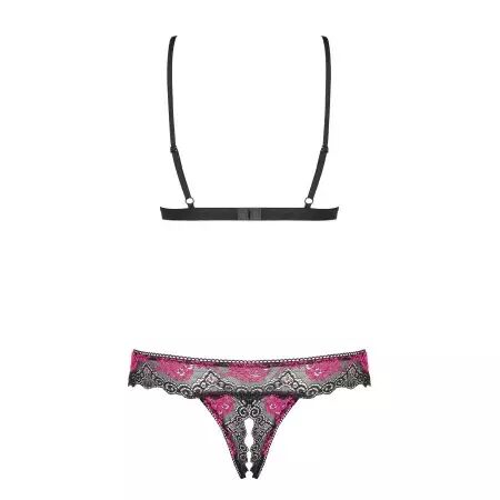 OBSESSIVE - SOUTIEN-GORGE ET STRING TULIA SANS CROCHET L/XL