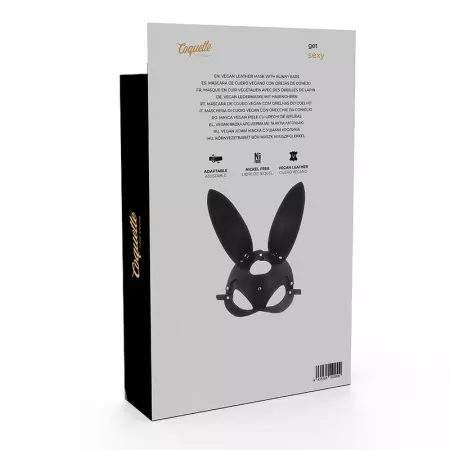 COQUETTE CHIC DESIRE - MASQUE EN CUIR VEGAN AVEC OREILLES DE LAPIN