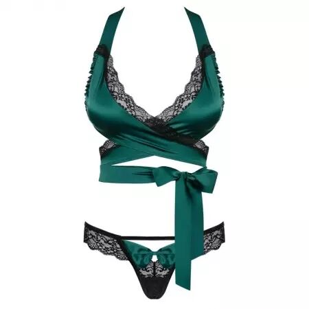 OBSESSIVE - SENSUELIA ENSEMBLE DEUX PIÈCES VERT XXL