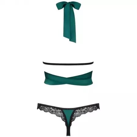 OBSESSIVE - SENSUELIA ENSEMBLE DEUX PIÈCES VERT XXL