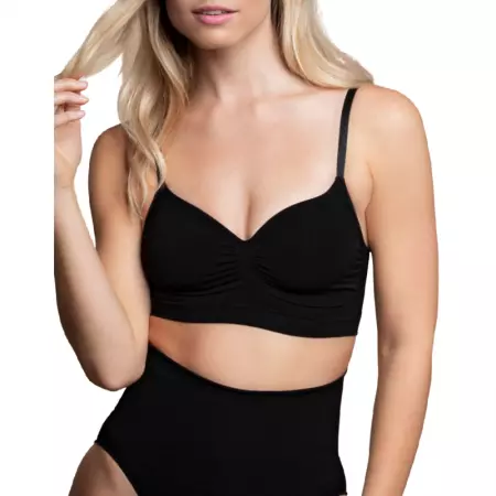 BYE-BRA - MEDIUM CONTROL SOUTIEN-GORGE SANS POINTS NOIR TAILLE M