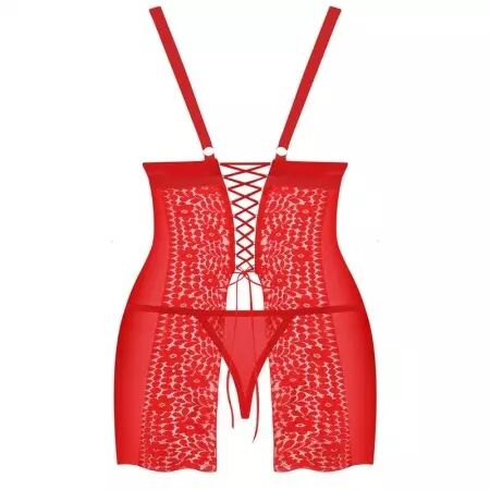 OBSESSIVE - CHEMISE ET TANGA BLOSSMINA 4XL/5XL