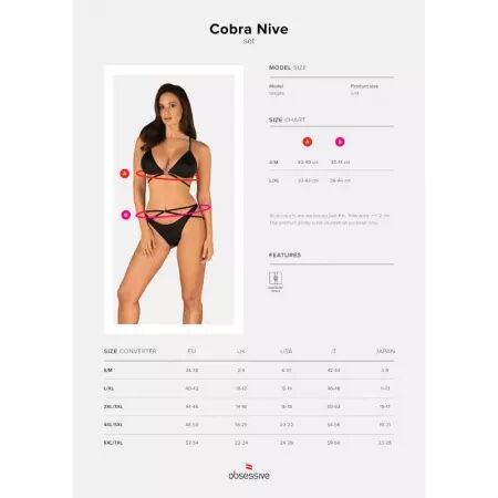 OBSESSIVE - ENSEMBLE COBRA NIVE DEUX PIÈCES L/XL
