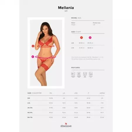 OBSESSIVE - ENSEMBLE MELLANIA DEUX PIÈCES L/XL