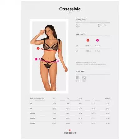 OBSESSIVE - OBSESSIVIA ENSEMBLE DEUX PIEZA L/XL