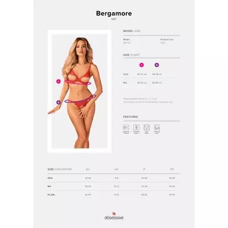 OBSESSIVE - ENSEMBLE BERGAMORE DEUX PIÈCES XS/S