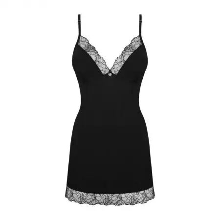 OBSESSIVE - CHEMISE BELLA ROU & STRING M/L