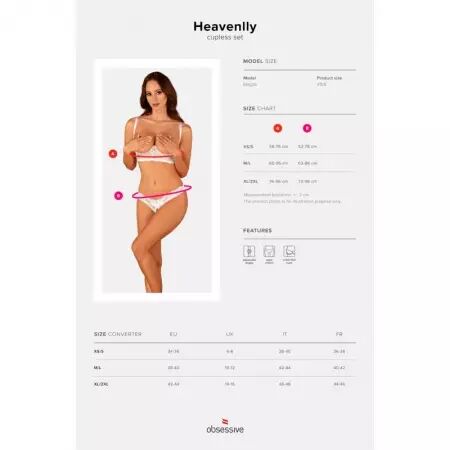 OBSESSIVE - ENSEMBLE PARADISIQUE 2 PIÈCES SANS CULOTTES M/L