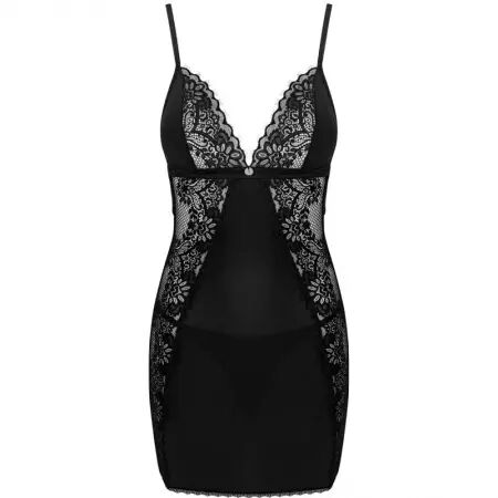 OBSESSIVE - CHEMISE & STRING MADERRIS XL/XXL