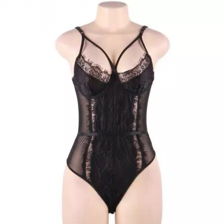 QUEEN LINGERIE - TEDDY DENTELLE NOIRE S/M