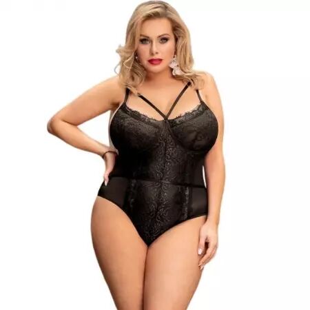QUEEN LINGERIE - TEDDY DENTELLE NOIRE L/XL