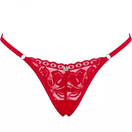 OBSESSIVE - STRING LACELOVE ROUGE XL/XXL