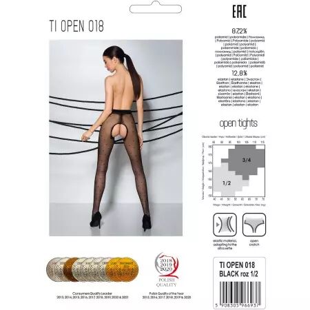 PASSION - TIOPEN 018 COLLANT NOIR 3/4 20 DEN