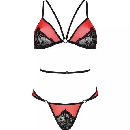 PASSION - ENSEMBLE PEONIA LIGNE ÉROTIQUE ROUGE L/XL
