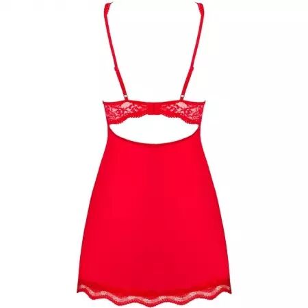OBSESSIVE - LUVAE BABYDOLL & TANGA ROUGE L/XL