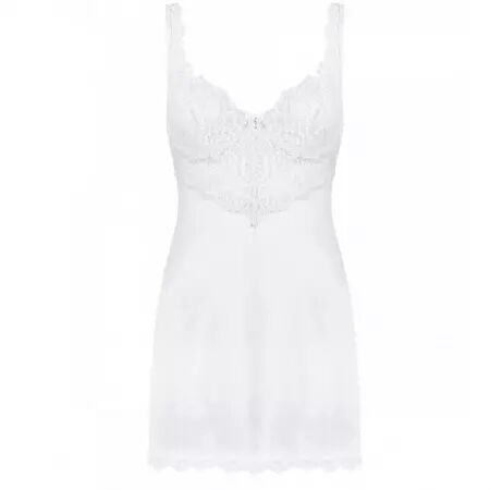OBSESSIVE - LOVE CHEMISE BLANCHE & STRING BLANC L/XL