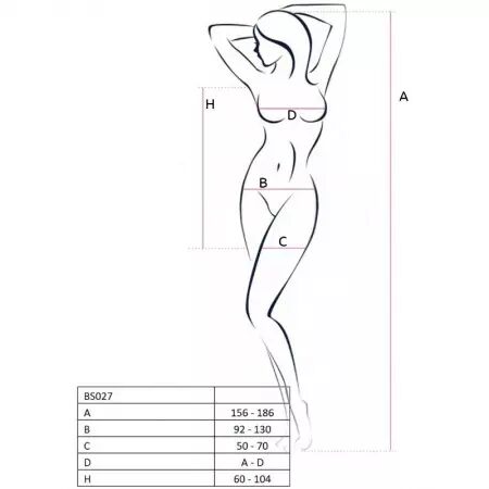 PASSION - FEMME BS027 BODYSTOCKING STYLE ROBE NOIR TAILLE UNIQUE