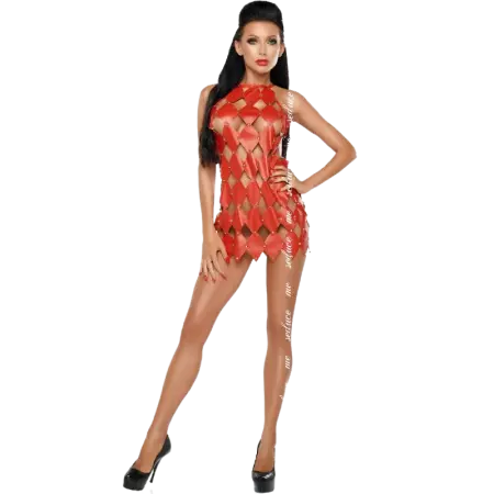 ME-SEDUCE - GWEN ROBE DOS NU ROUGE L/XL