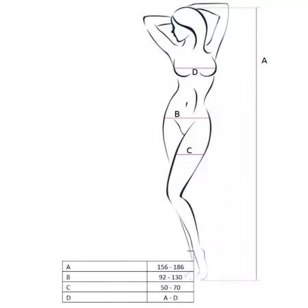 PASSION - FEMME BS053 BODYSTOCKING NOIR TAILLE UNIQUE