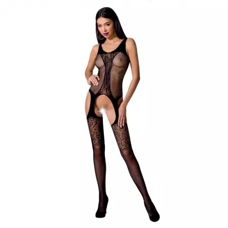 PASSION - FEMME BS072 BODYSTOCKING TAILLE UNIQUE NOIR