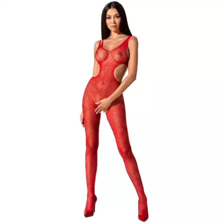 PASSION - FEMME BS085 BODYSTOCKING ROUGE TAILLE UNIQUE