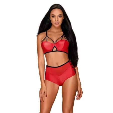 OBSESSIVE - ENSEMBLE CUIR DEUX PIÈCES L/XL