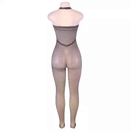 QUEEN LINGERIE - BODYSTOCKING DOS OUVERT ET COL DOS OUVERT S/L