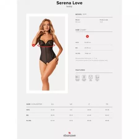 OBSESSIVE - TEDDY SANS CROTCHLESS SERENA LOVE XL/XXL