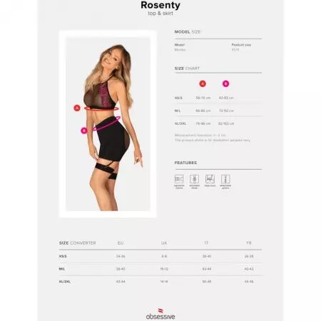 OBSESSIVE - HAUT ET JUPE ROSENTY M/L