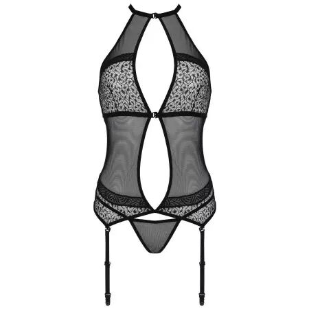 PASSION - CORSET SATARA LIGNE ÉROTIQUE NOIR L/XL