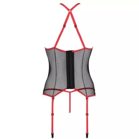 PASSION - CORSET SATARA LIGNE ÉROTIQUE ROUGE S/M