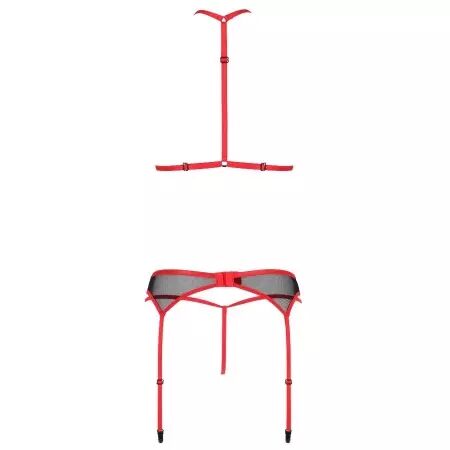 PASSION - ENSEMBLE SATARA LIGNE ÉROTIQUE ROUGE S/M