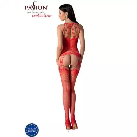 PASSION - BS095 BODYSTOCKING ROUGE TAILLE UNIQUE
