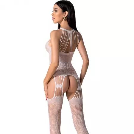 PASSION - BS095 BODYSTOCKING BLANC TAILLE UNIQUE