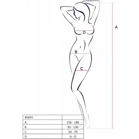 PASSION - BS095 BODYSTOCKING BLANC TAILLE UNIQUE