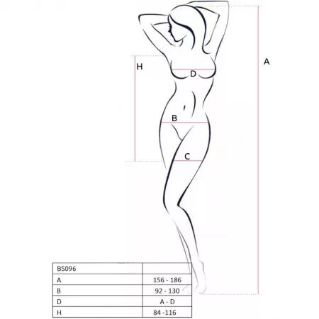 PASSION - BS096 BODYSTOCKING BLANC TAILLE UNIQUE