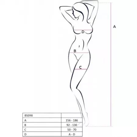 PASSION - BS098 BODYSTOCKING BLANC TAILLE UNIQUE
