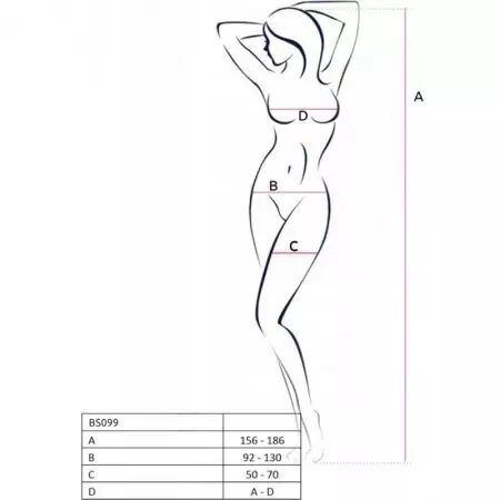PASSION - BS099 BODYSTOCKING ROUGE TAILLE UNIQUE