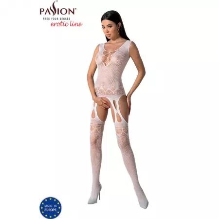 PASSION - BS099 BODYSTOCKING BLANC TAILLE UNIQUE