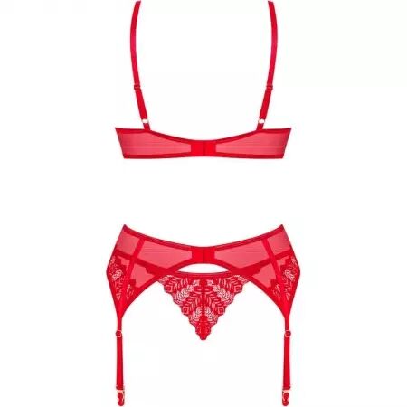 OBSESSIVE - INGRIDIA ENSEMBLE TROIS PIÈCES ROUGE XS/S