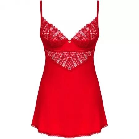 OBSESSIVE - CHEMISE & STRING INGRIDIA ROUGE M/L