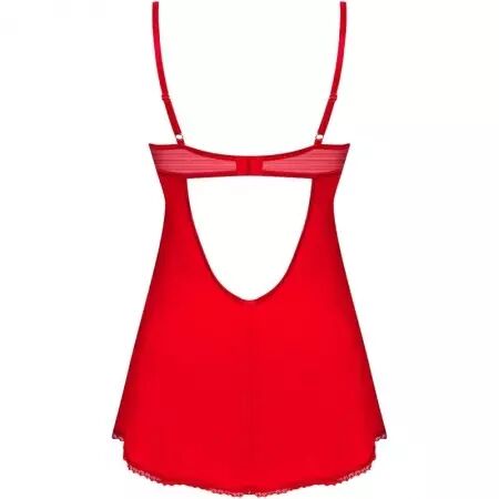 OBSESSIVE - CHEMISE & STRING INGRIDIA ROUGE M/L
