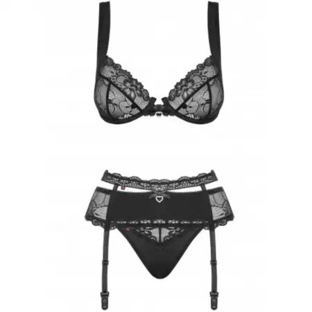 OBSESSIVE - ENSEMBLE HEARTINE TROIS PIÈCES L/XL