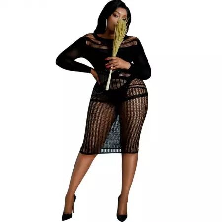 MOONLIGHT - ROBE MODÈLE 3 NOIRE GRANDE TAILLE