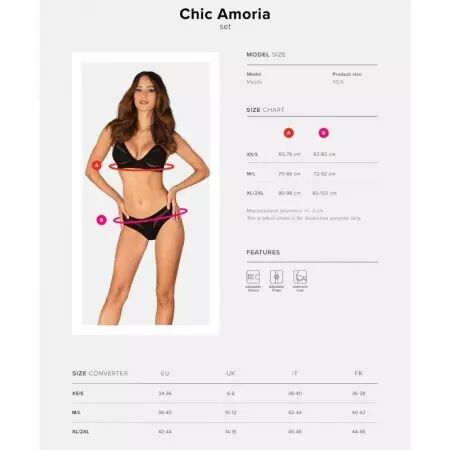 OBSESSIVE - ENSEMBLE CHIC AMORIA 2 PIÈCES XL/XXL